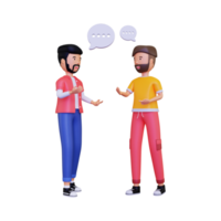 conversación 3d entre dos personas png