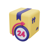 3D-Symbol für 24-Stunden-Lieferung png