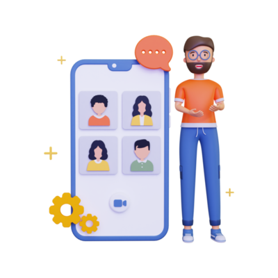 Man Talking On Phone PNG Free Images with Transparent Background - (83