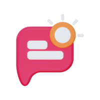 3d Chat Notification icon png