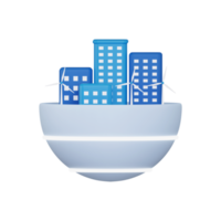 3d virtual city icon png