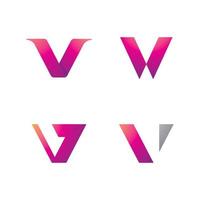 V Logo Design and template. Creative V icon initials based Letters in vector. vector