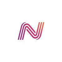 Abstract letter N logo design template vector