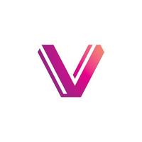 V Logo Design and template. Creative V icon initials based Letters in vector. vector