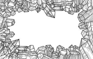 Crystals background with Hand Drawn Style vector