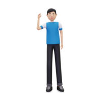 3d Boy showing nice gesture pose png