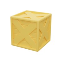 ícone de caixa de madeira 3D png