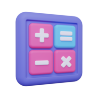 icône de la calculatrice 3d png