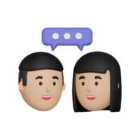 3d People Communication icon png