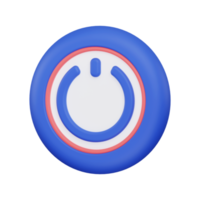 icône du bouton d'alimentation 3d png