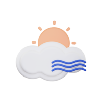 3d Cloudy Weather icon png