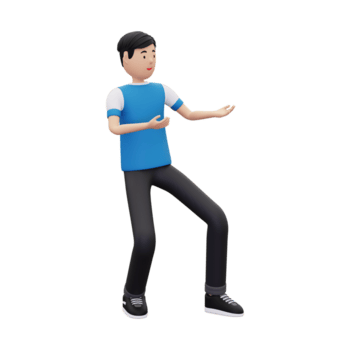 3d pojke som visar något png