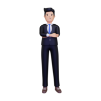 hombre de negocios 3d de pie png