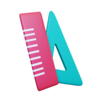 3d ruler icon concept png