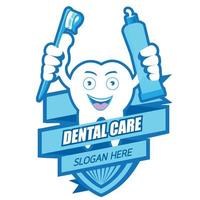 Cartoon Smiling tooth symbol.It's Dental care concept. vector