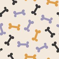 Cute childish seamless hand-drawn pattern with cute bones. Kids repeating texture is ideal for fabrics, cards, textiles, wallpaper, clothing. Puppy background. vector