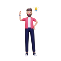 3d Man with innovative idea png