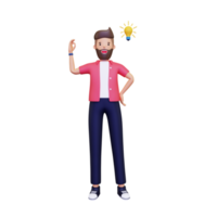 hombre 3d con idea innovadora png