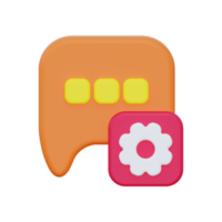 3d Chat Setting icon png