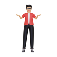 3d Man presenting something png