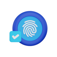 3d fingerprint verification icon png