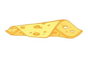 partes y lonchas de queso dibujadas a mano aisladas en un fondo blanco. icono de queso. Imágenes Prediseñadas de vector de queso