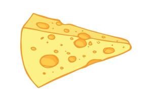 partes y lonchas de queso dibujadas a mano aisladas en un fondo blanco. icono de queso. Imágenes Prediseñadas de vector de queso