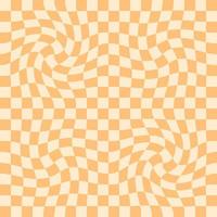 Trippy grid checkerboard seamless pattern in retro style. vector