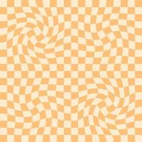 Trippy grid checkerboard seamless pattern in retro style. vector