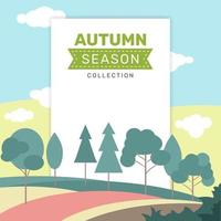 Autumn collection sale banner in cartoon style. - Vector. vector