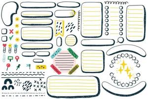 Doodle set of decorative elements for Chore Charts vector