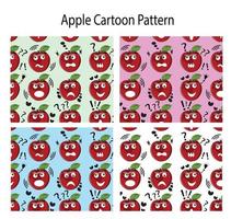 Apple Seamless Pattern in Different Background vector