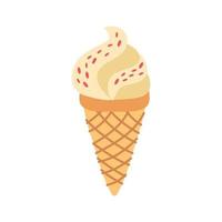 Ice cream in bright cartoon style. Icecream vector in nice colors isolated