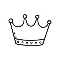 Hand drawn crown doodle. vector