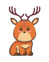 cute deer kawaii vector