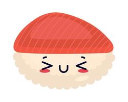 sabroso sushi kawaii vector