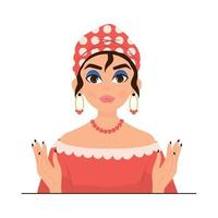 gypsy with headscarf vector