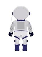 back view space astronaut vector