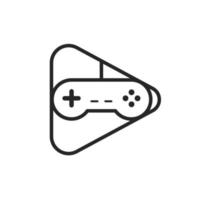 icono del controlador de juego. gamepad simple, joystick para símbolo de juego. vector