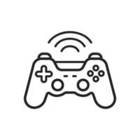 icono del controlador de juego inalámbrico. gamepad simple, joystick para símbolo de juego. vector