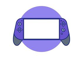 Video game console icon. A gaming console you can play at home and on-the-go. vector