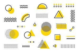 Black and yellow geometric background. Minimal cover template design for web. Modern abstract background with geometric shapes and lines. vector