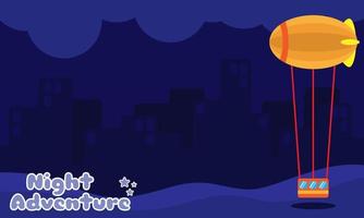 Night Adventure Background With Copy Space Area. Suitable for Vacation Events Presentation vector