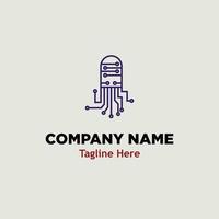 artificial intelligence logo design abstract vector