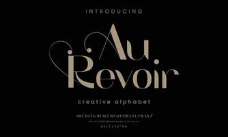 Abstract Fashion font alphabet. Typography typeface uppercase lowercase and number. vector illustrations