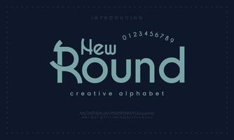 Abstract minimal modern alphabet fonts. Typography technology vector illustration