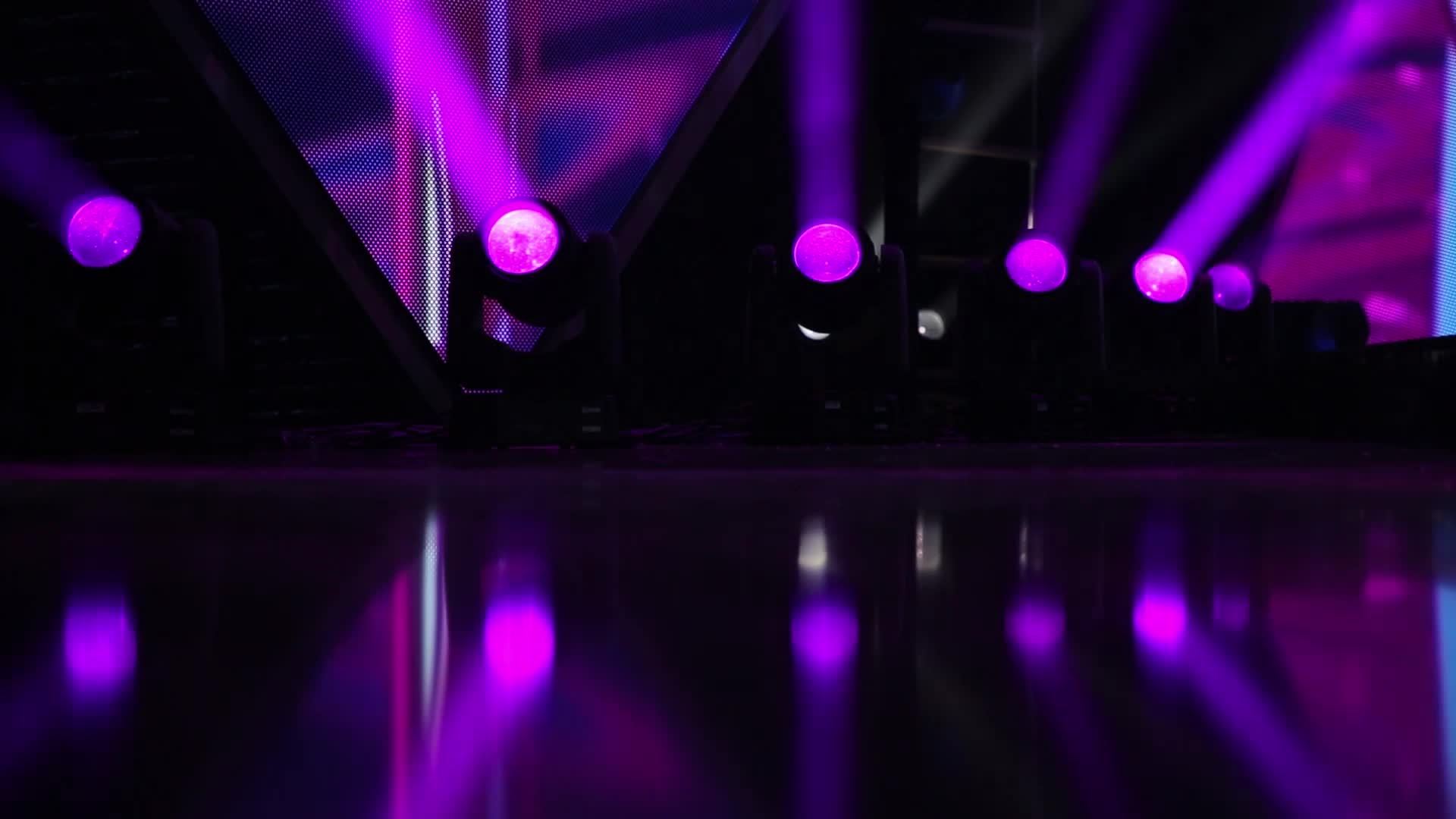 Stage Ray Of Light In Concert Hall. Professional lighting and show