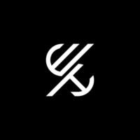 diseño creativo del logotipo de la letra wh con gráfico vectorial, logotipo simple y moderno de wh. vector