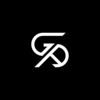 diseño creativo del logotipo de la letra ga con gráfico vectorial, logotipo simple y moderno de ga. vector