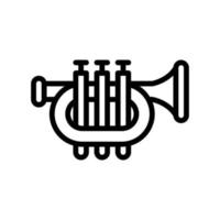 trumpet line style icon. vector illustration for graphic design, website, app